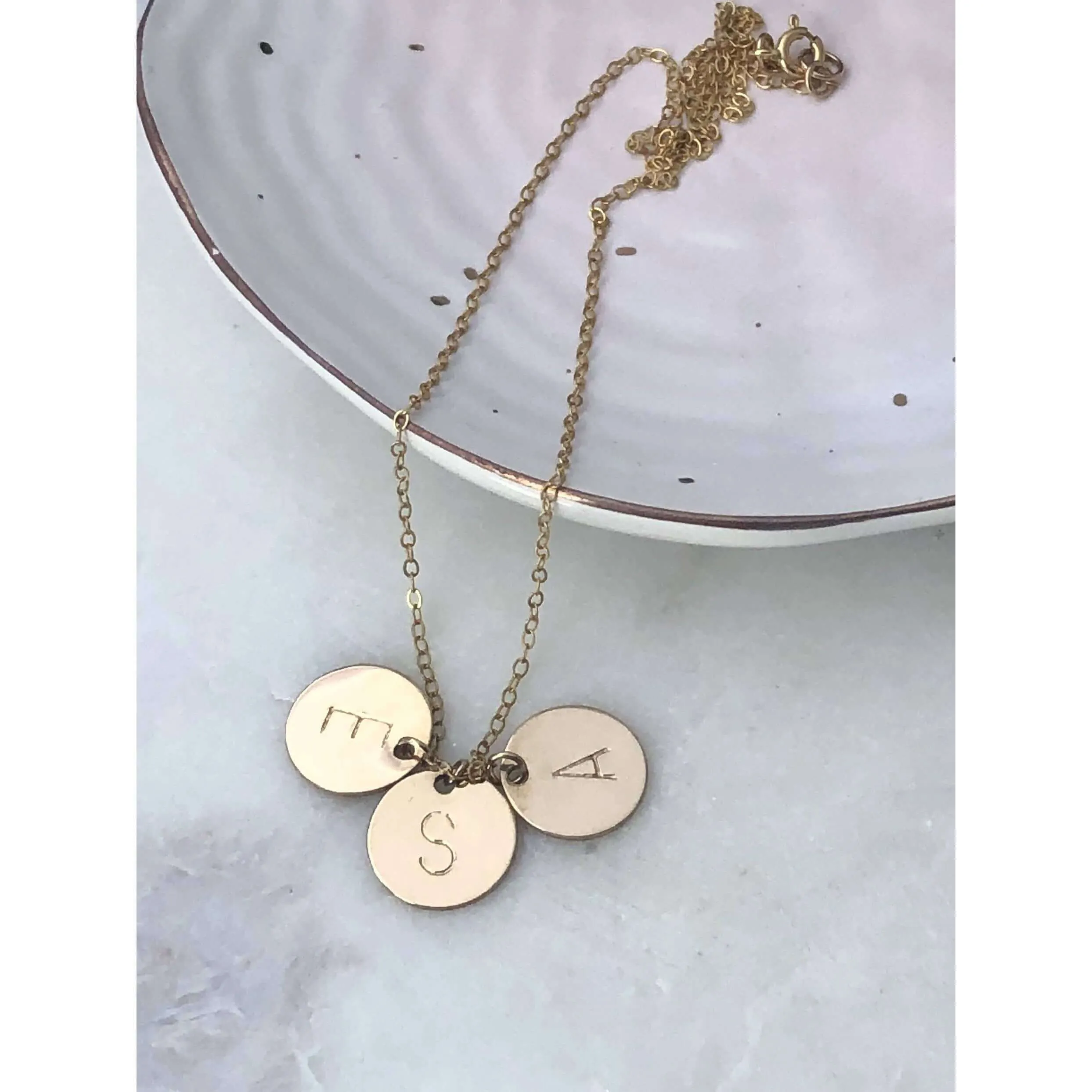 Gold 3 Discs Necklace