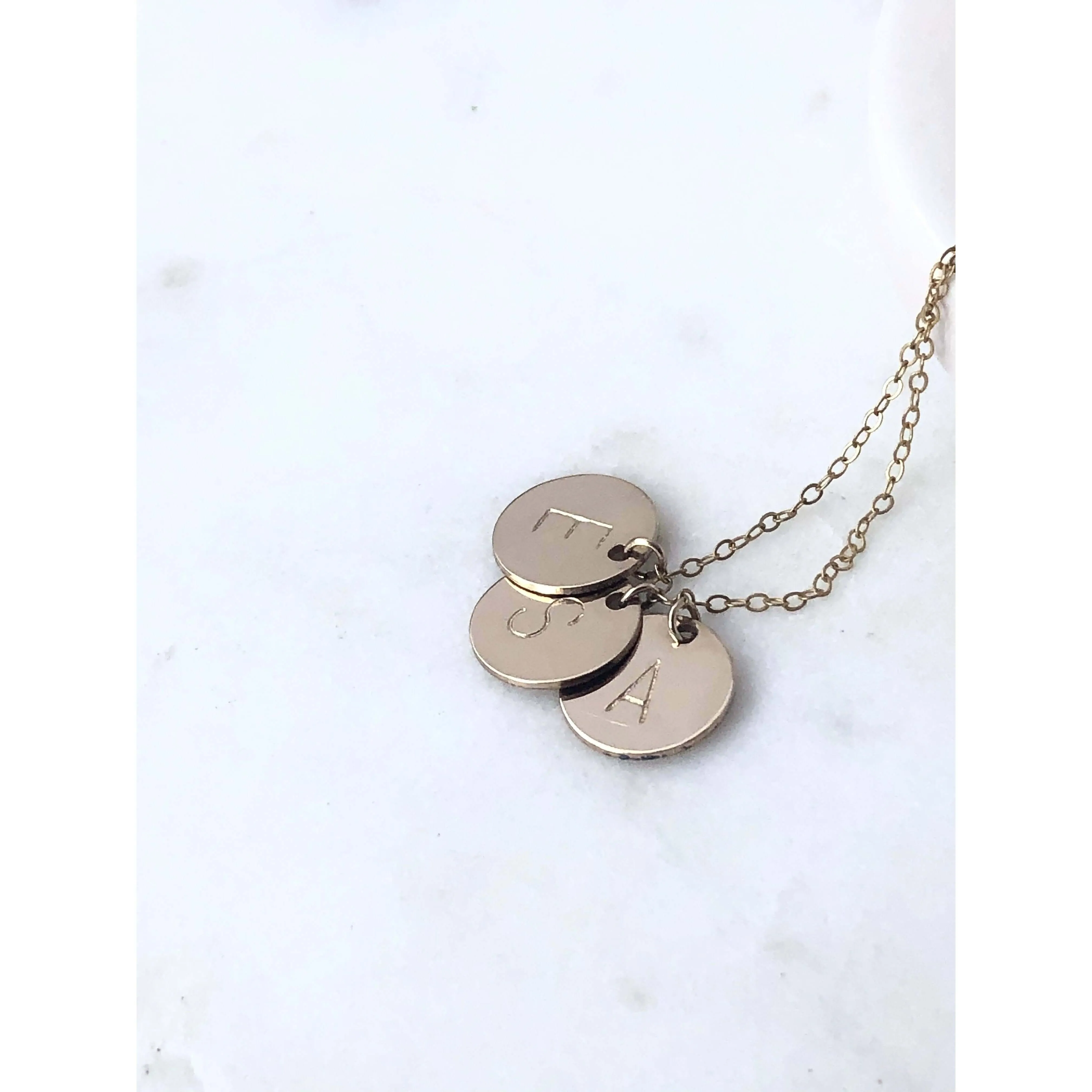 Gold 3 Discs Necklace