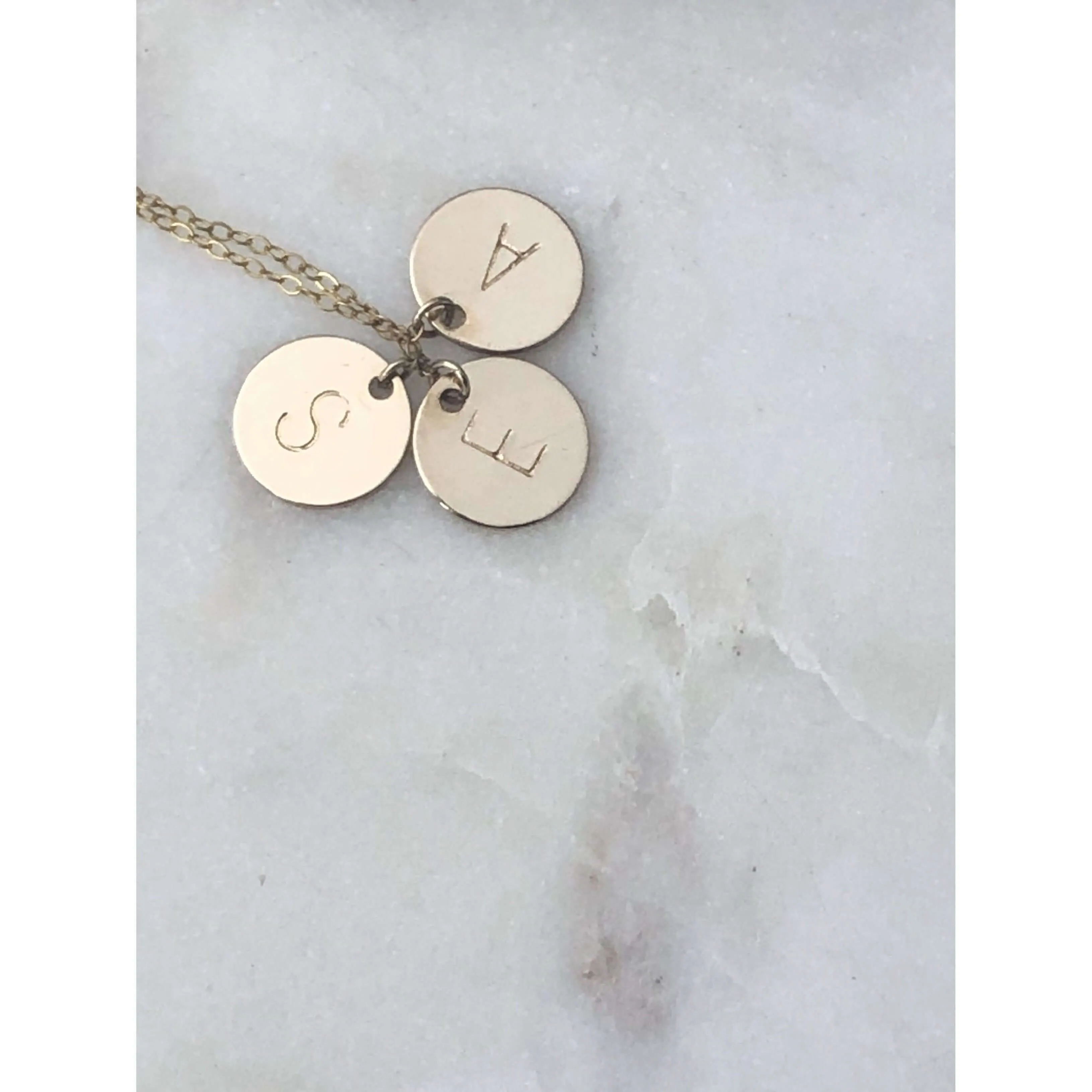 Gold 3 Discs Necklace