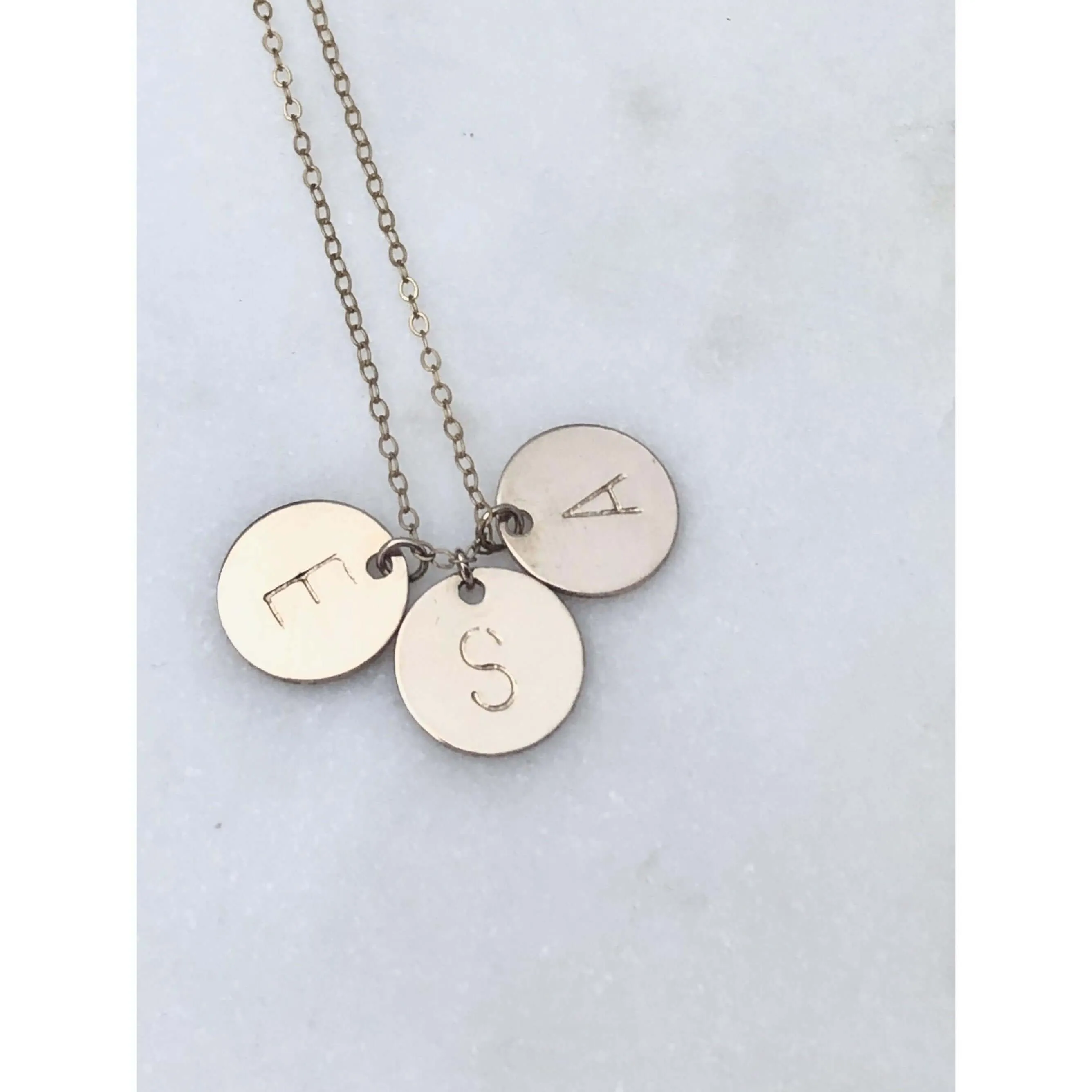 Gold 3 Discs Necklace