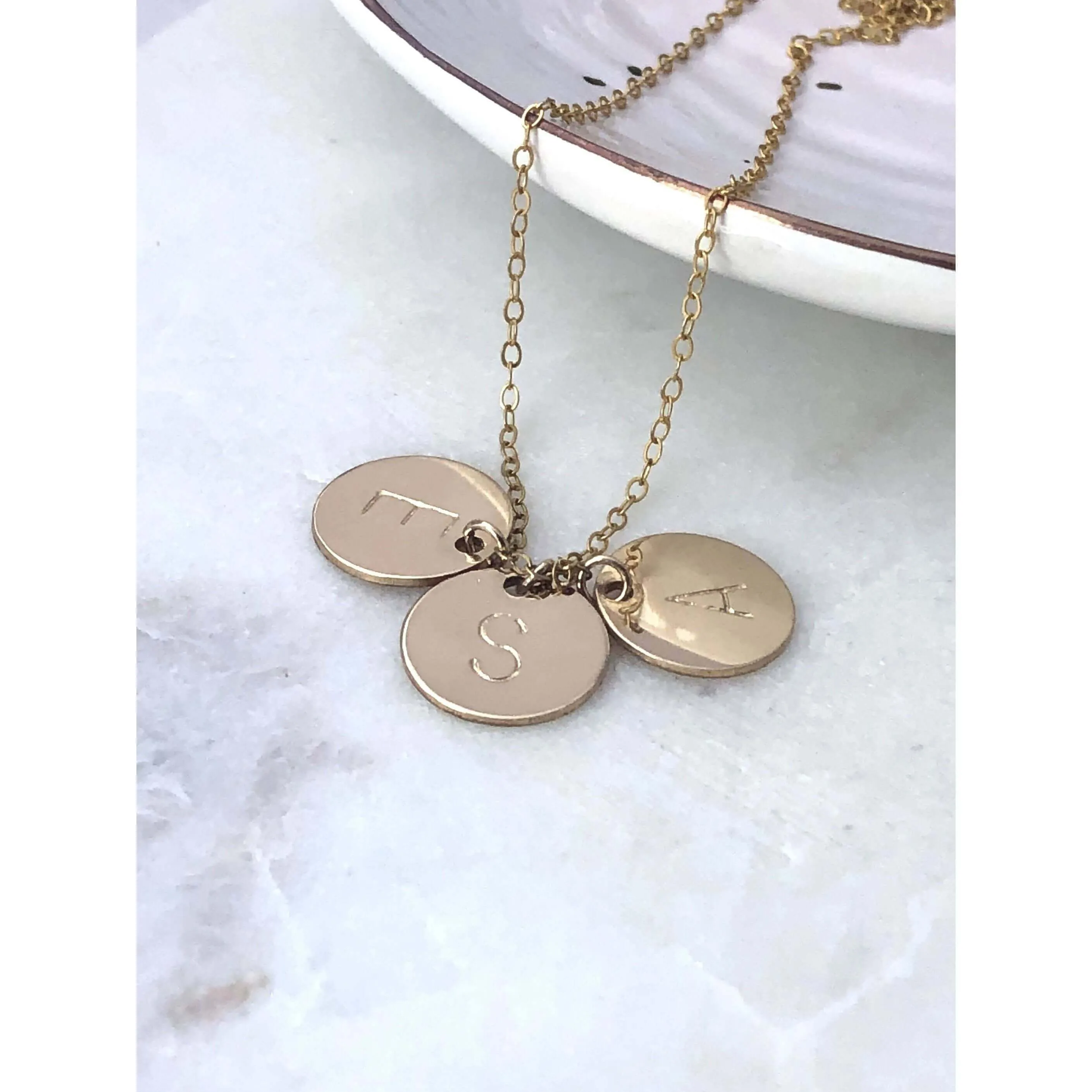 Gold 3 Discs Necklace