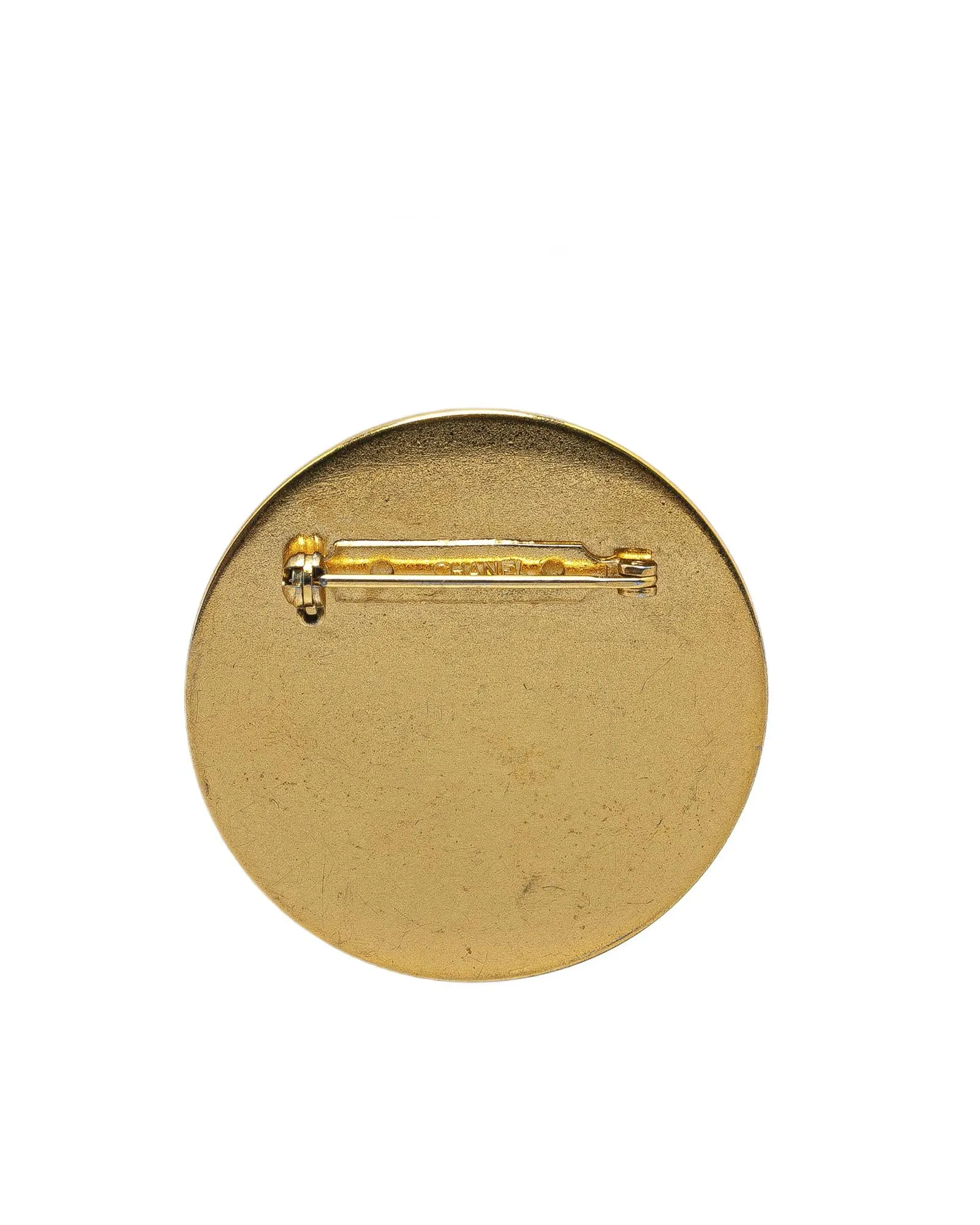 Gold Plated Rue Cambon Brooch with Back Pin Closure