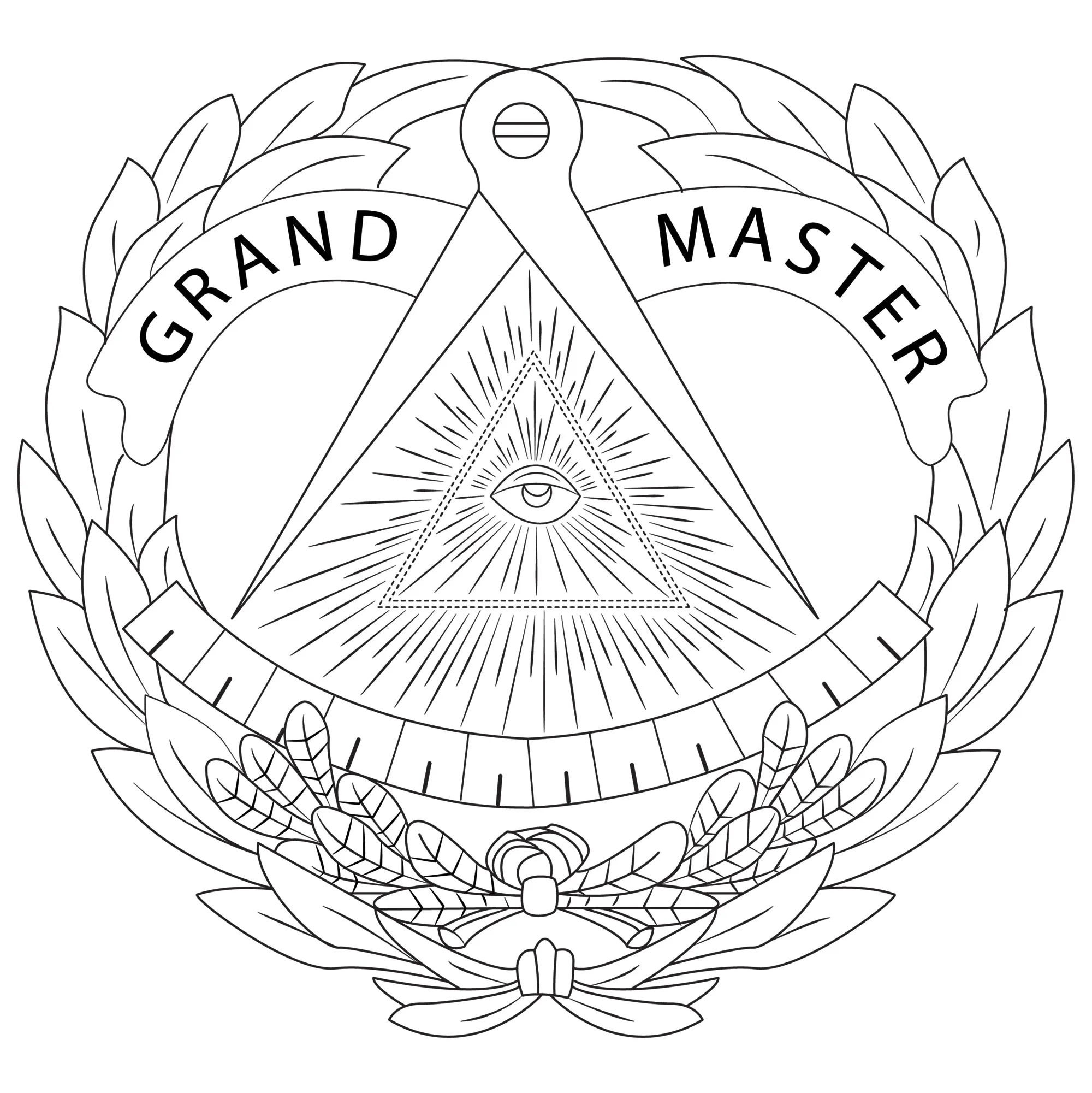 Grand Master Blue Lodge Bracelet - Black & Brown