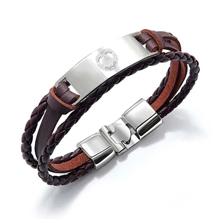 Grand Master Blue Lodge Bracelet - Black & Brown