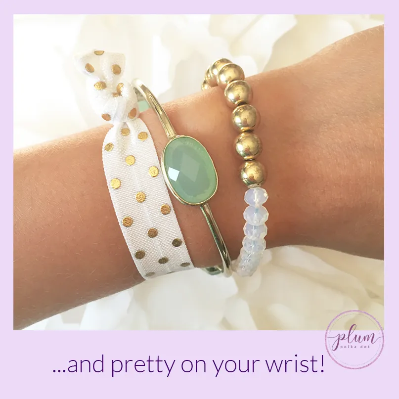 Green Ombre Hair Ties - Set of 5