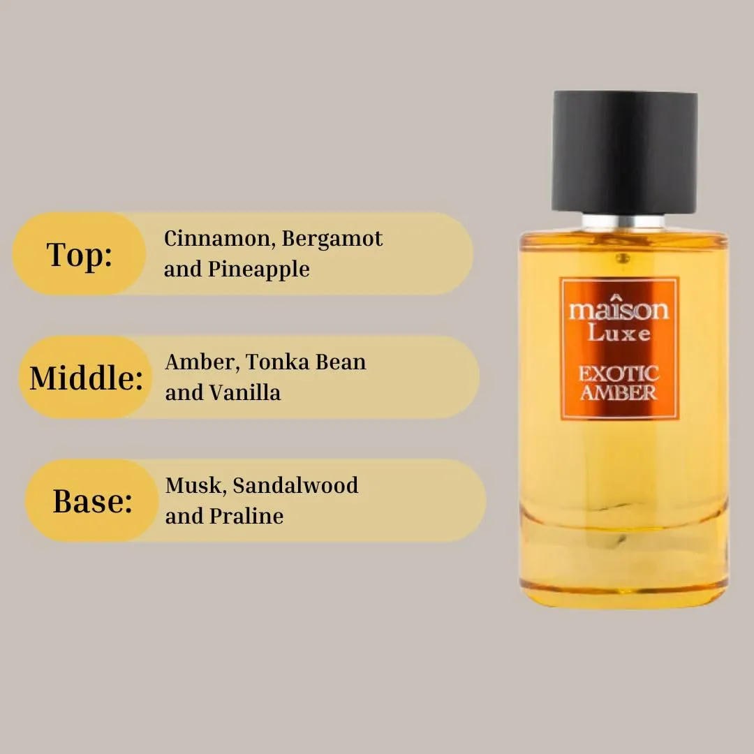 Hamidi MAÎSON LUXE EXOTIC AMBER EDP Perfume - 110ML  (Inspired by Kilian - Angels' Share)