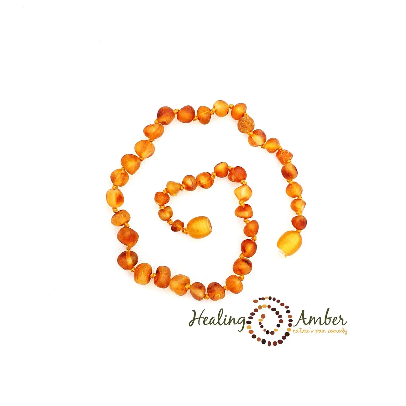 Healing Amber Raw Necklace - 13"