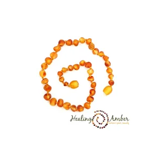 Healing Amber Raw Necklace - 13"