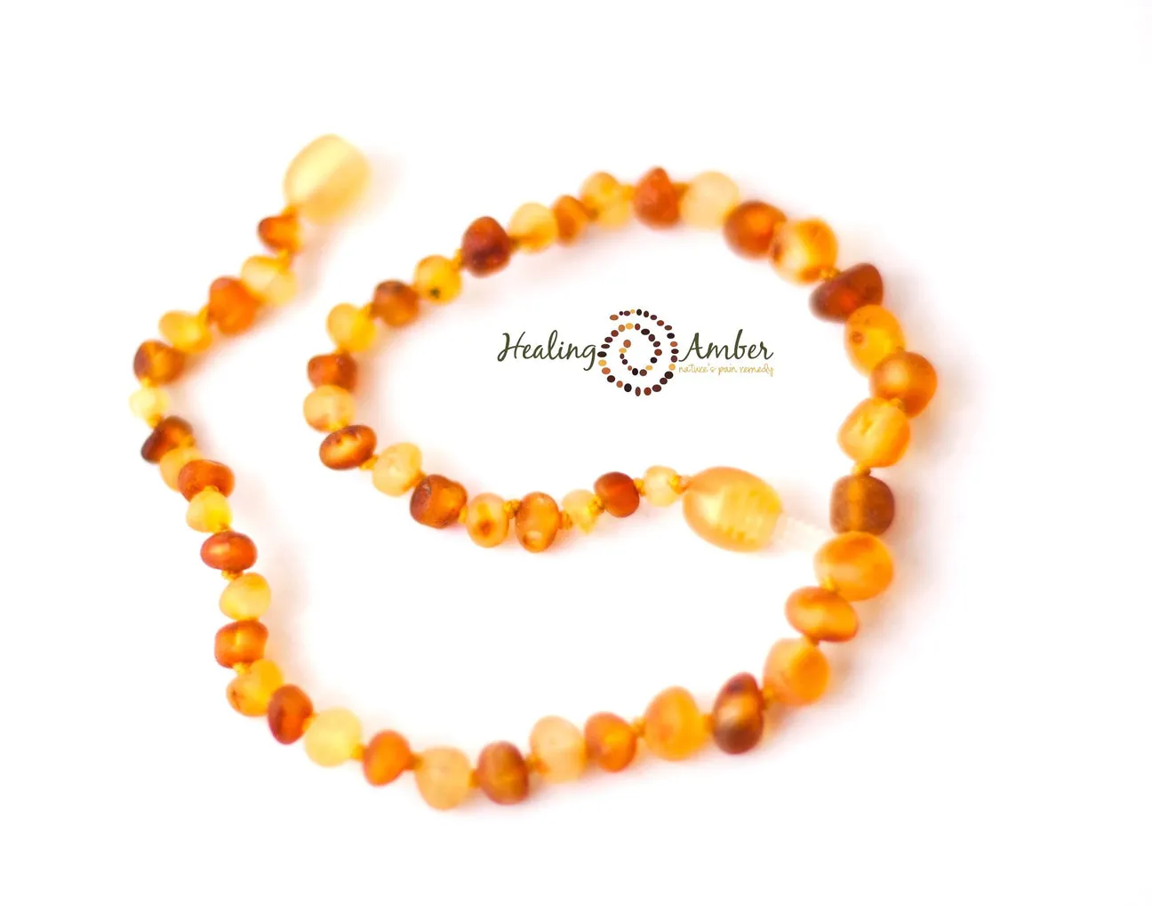 Healing Amber Raw Necklace - 13"