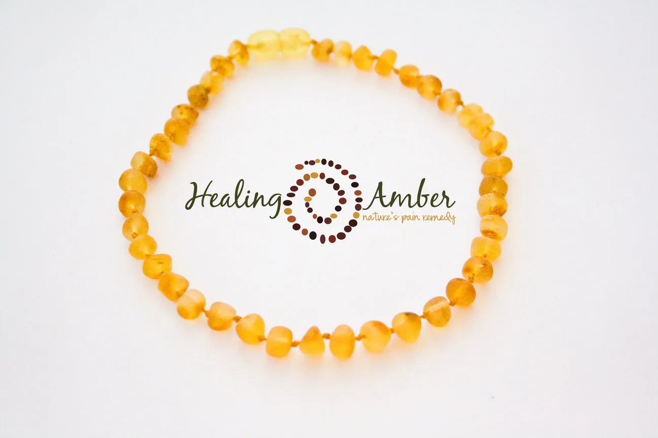 Healing Amber Raw Necklace - 13"