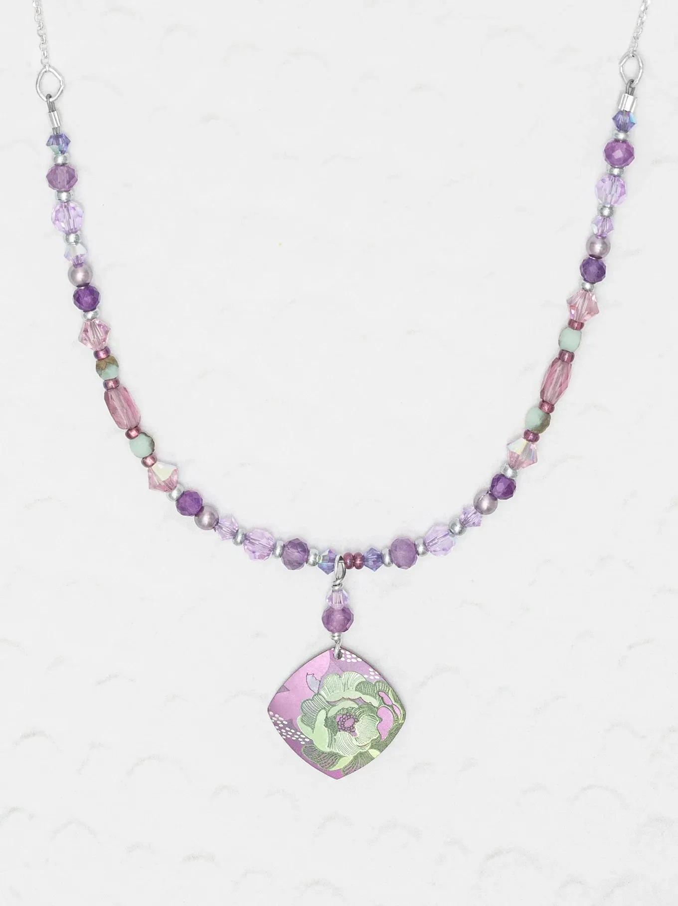 Holly Yashi Elena Beaded Necklace - Violet