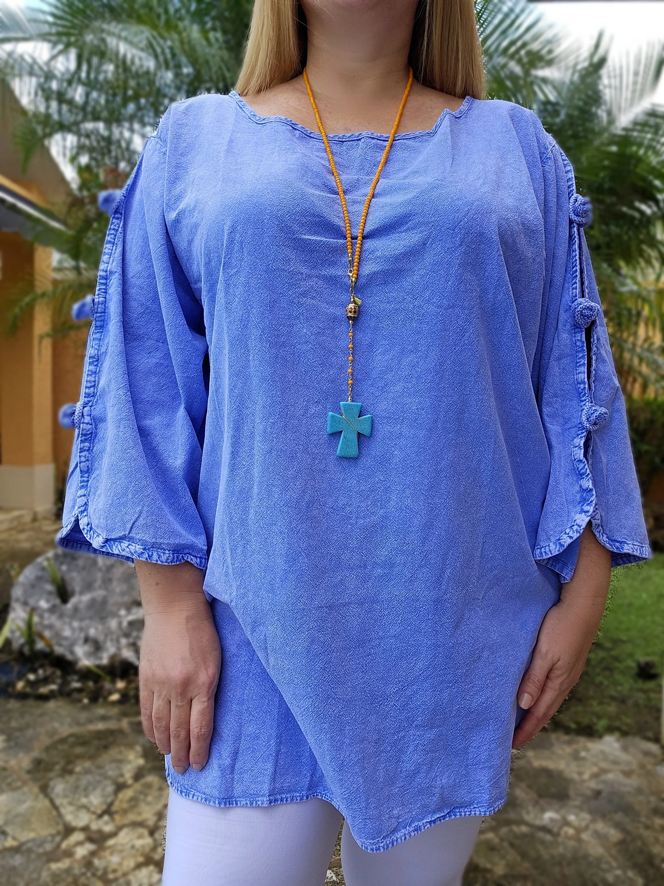 Howlite Cross Rosary