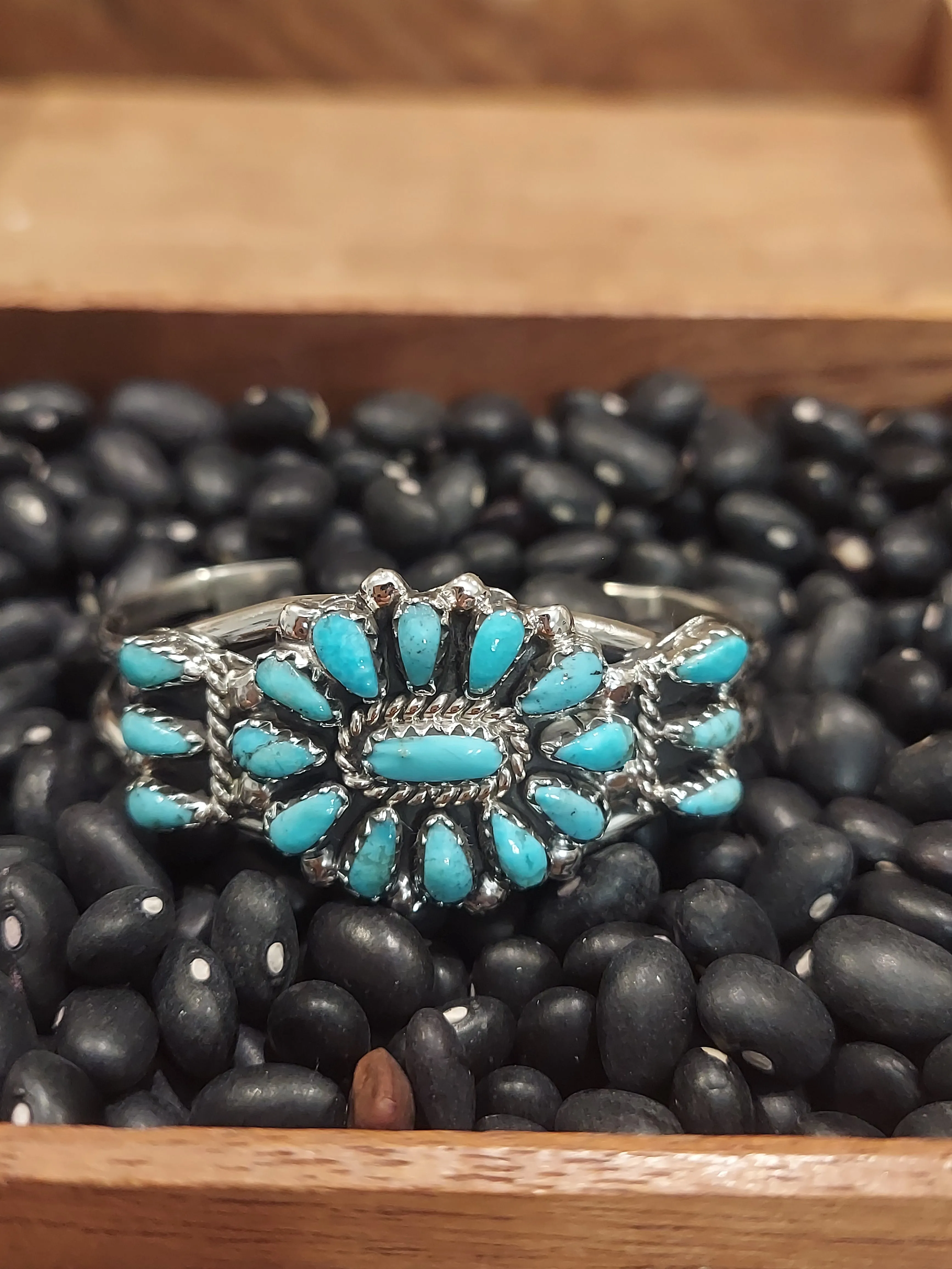 Infant/Child Size Turquoise Cluster Cuff