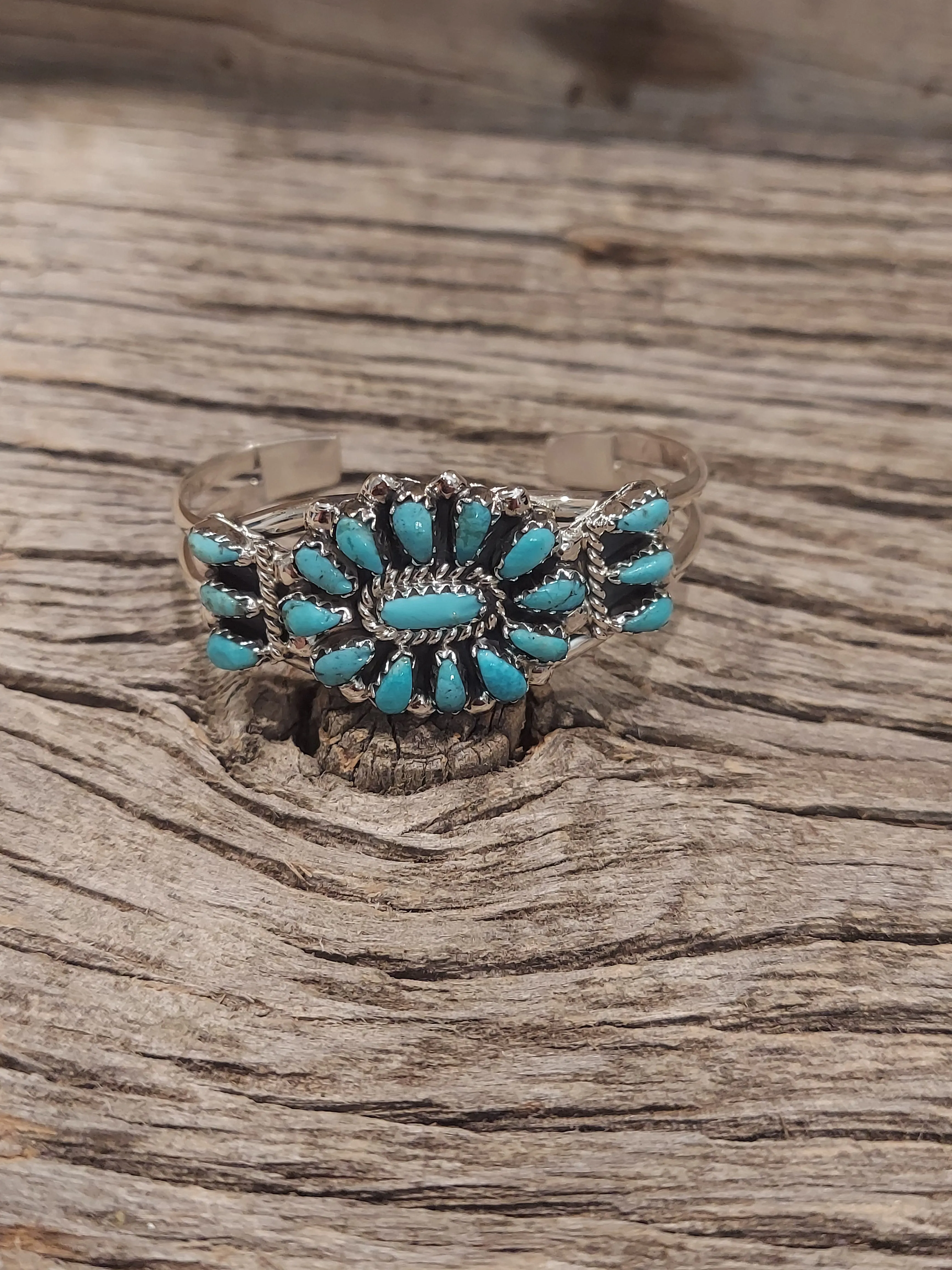 Infant/Child Size Turquoise Cluster Cuff