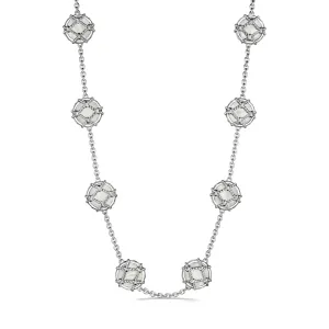 Isola Station Necklace with Mother of Pearl