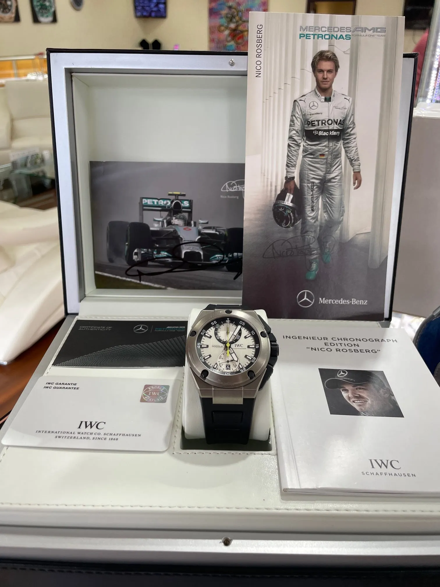 IWC Ingenieur Chronograph Nico Rosberg Edition IW379603 Box and Papers PreOwned