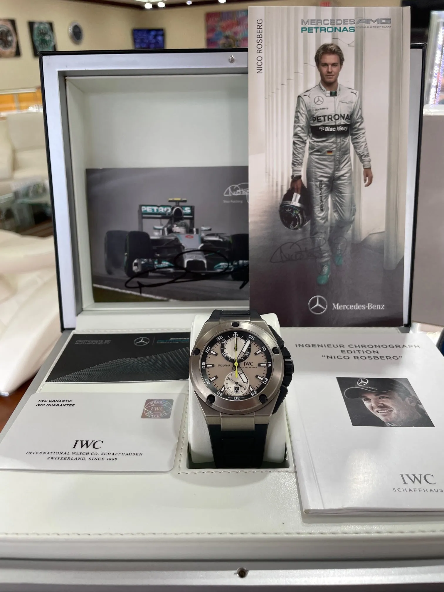IWC Ingenieur Chronograph Nico Rosberg Edition IW379603 Box and Papers PreOwned