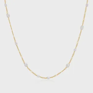 Jolie & Deen | Aella Pearl Necklace Sterling 925 - Gold