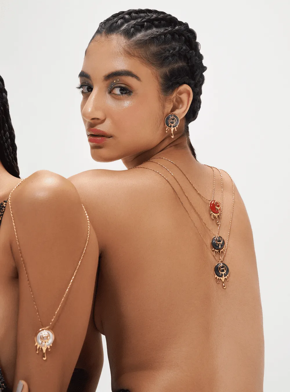 Khushnaz Ashdin Turner In Drip OH Palescent Lapis Stud Earrings
