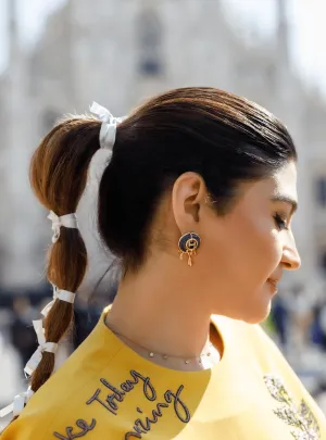 Khushnaz Ashdin Turner In Drip OH Palescent Lapis Stud Earrings