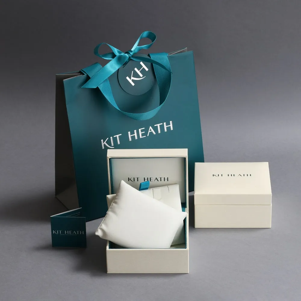 Kit Heath Coast Pebble Azure Gemstone Trio Droplet Necklace