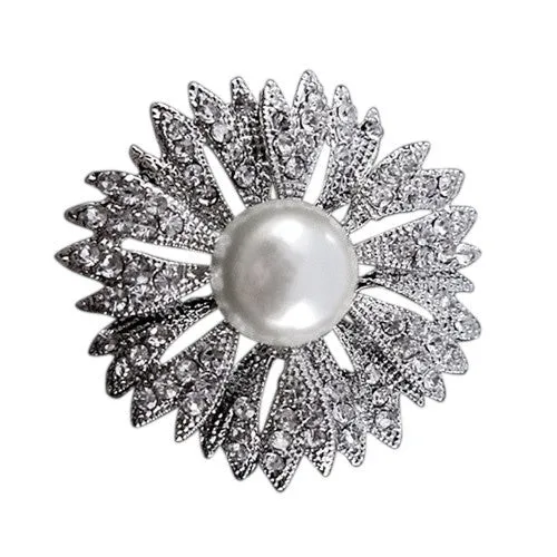 Kyla Crystal and Pearl Brooch