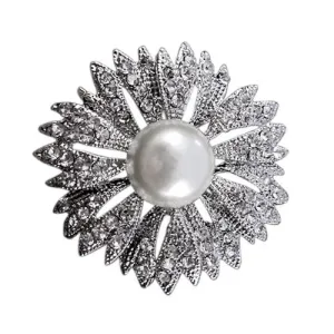 Kyla Crystal and Pearl Brooch
