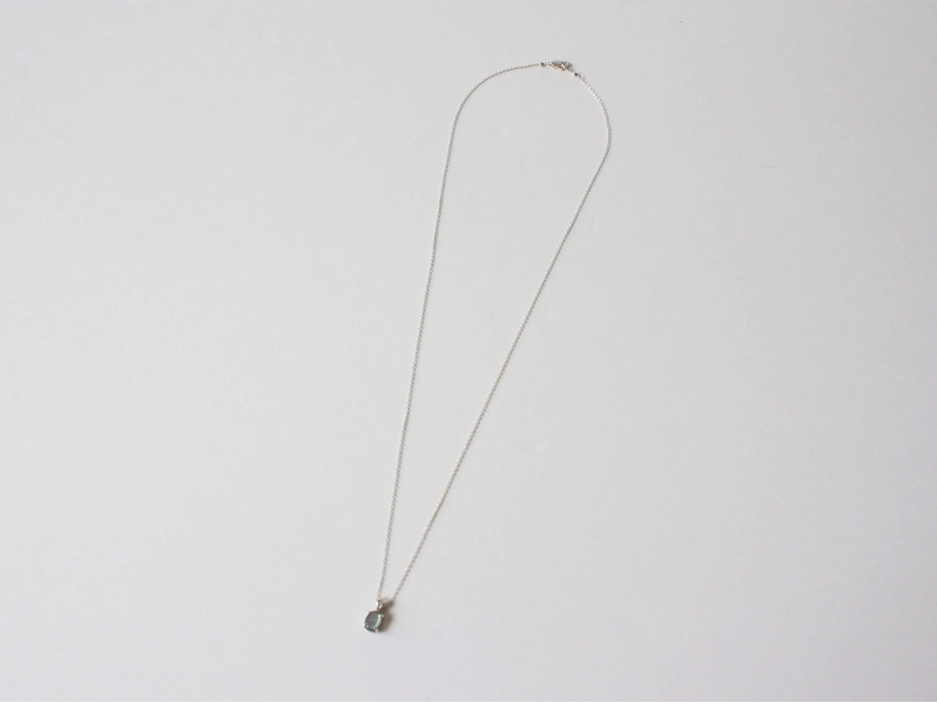 Labradorite Necklace, 7x5 Oval