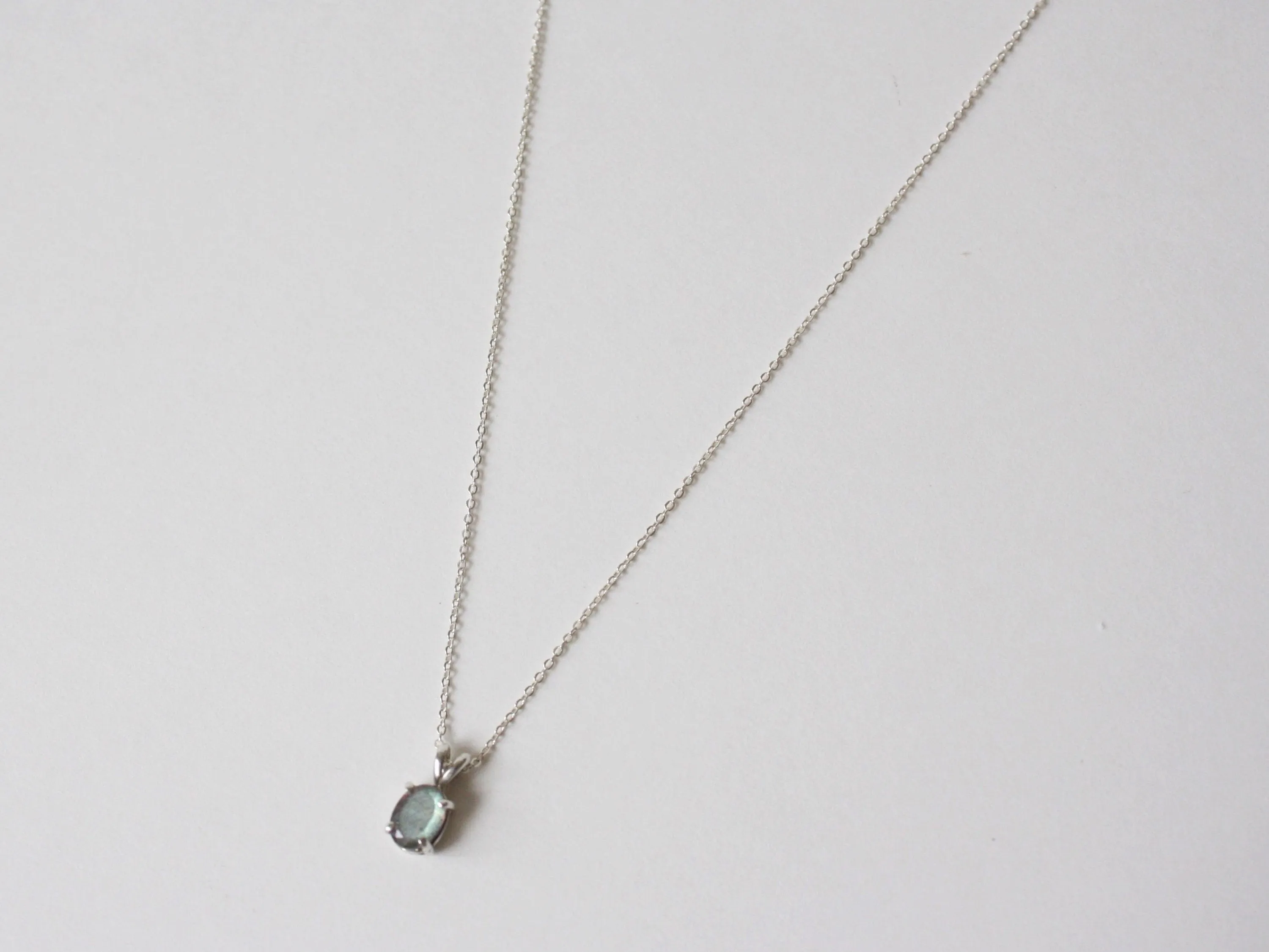 Labradorite Necklace, 7x5 Oval