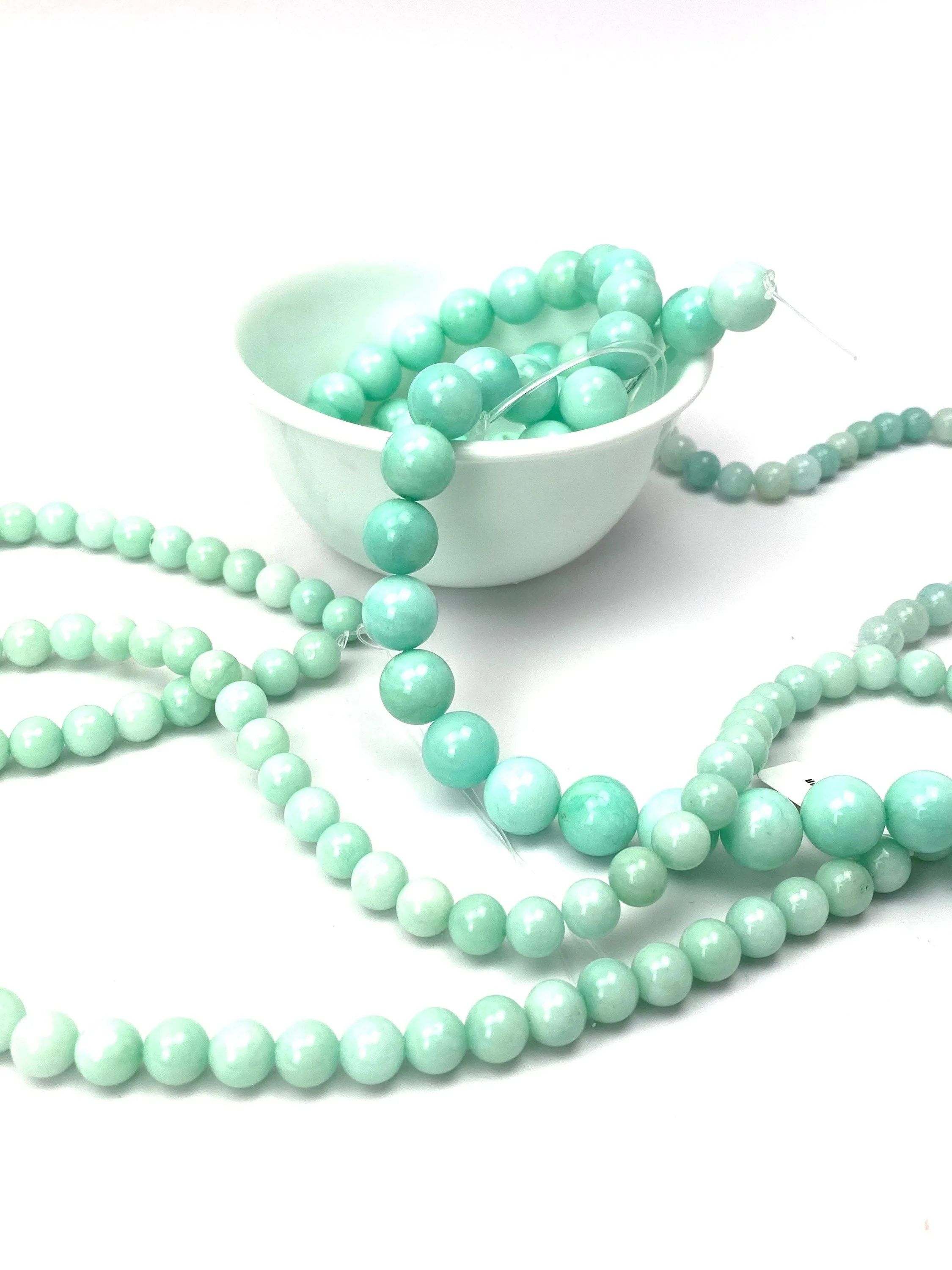 Lala jade bead strand, Jade Beads, Blue Jade, SKU#A19