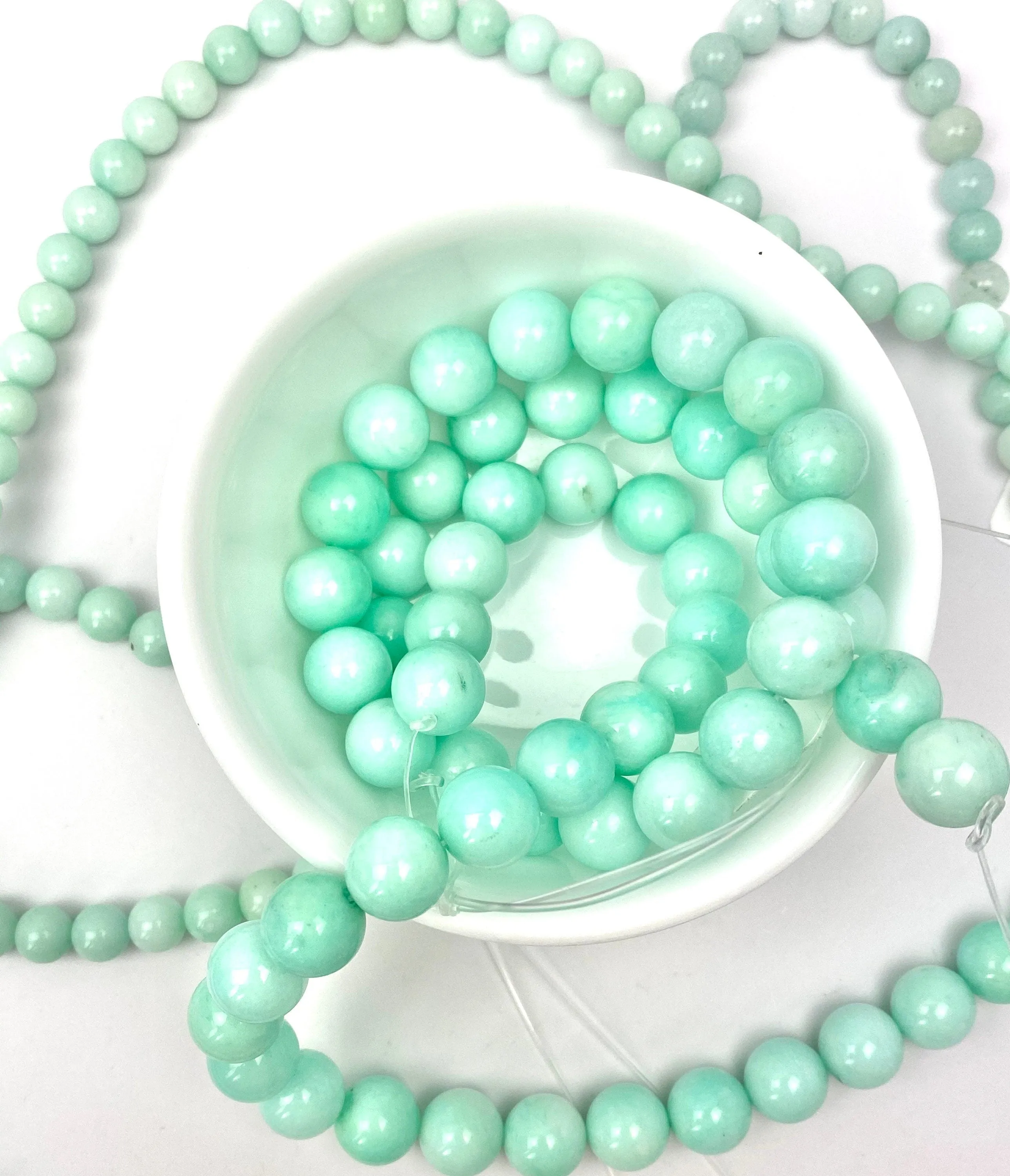 Lala jade bead strand, Jade Beads, Blue Jade, SKU#A19