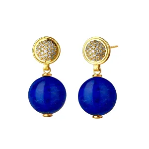 Lapis Bead Earrings
