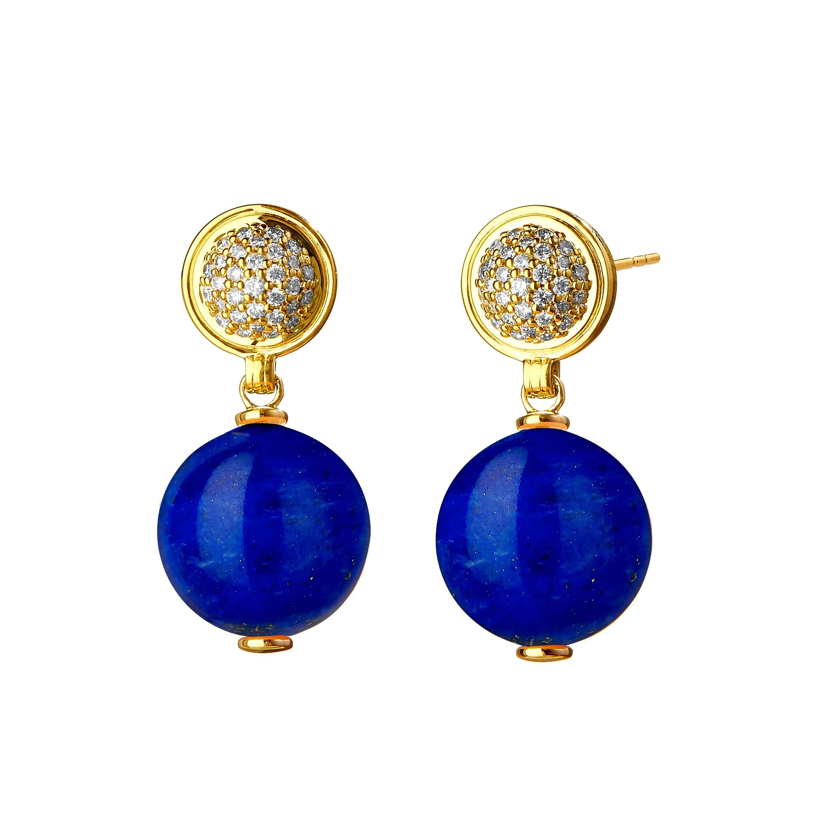 Lapis Bead Earrings
