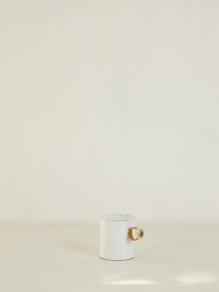 Lapis Lazuli and Pearls Ring Cup