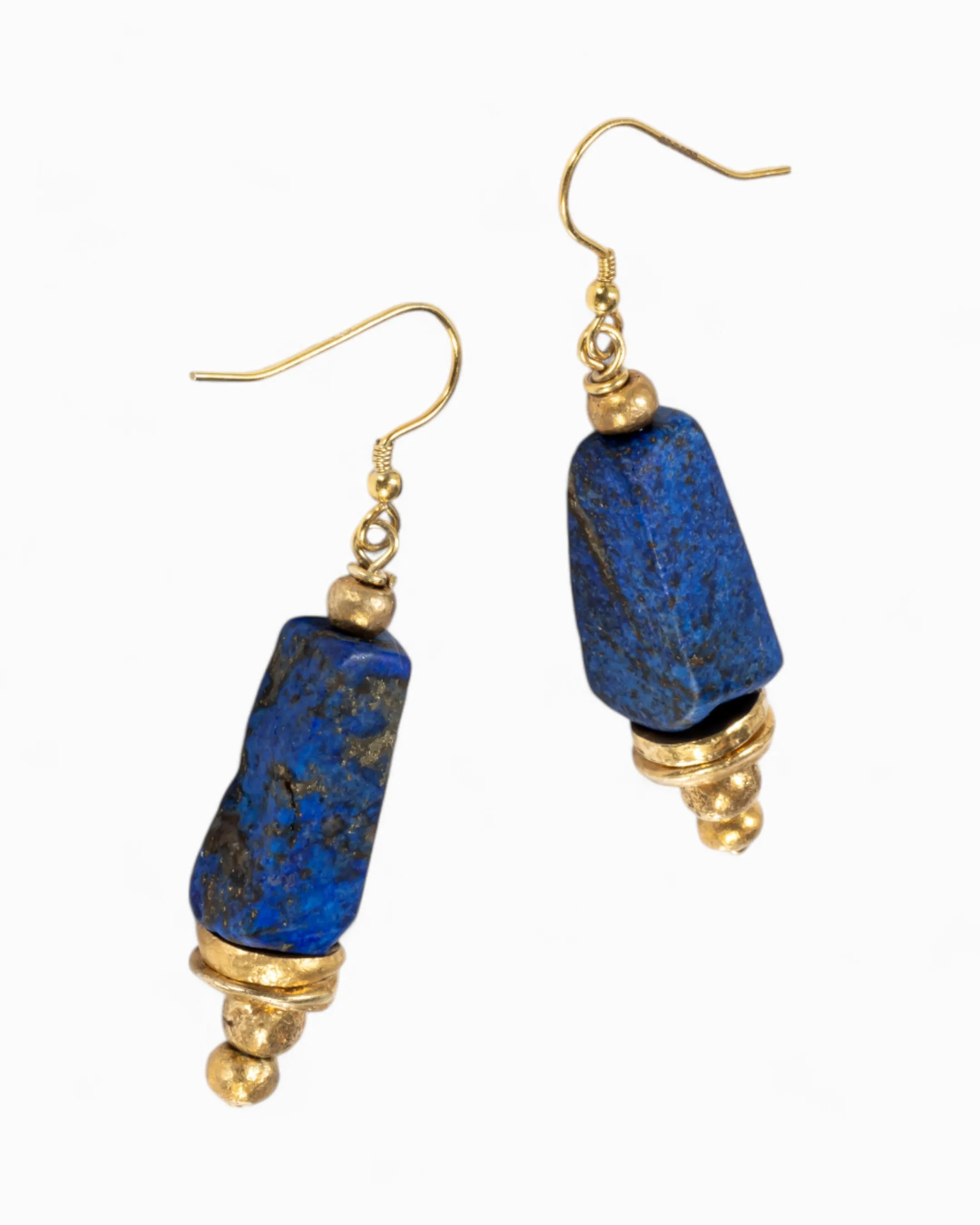 Lapis Lazuli Chunk Earrings