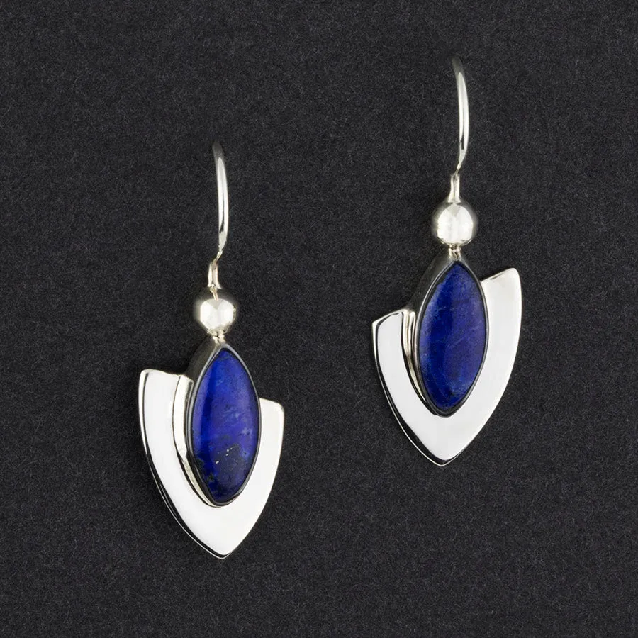 Lapis Lazuli Marquise Drop Earrings