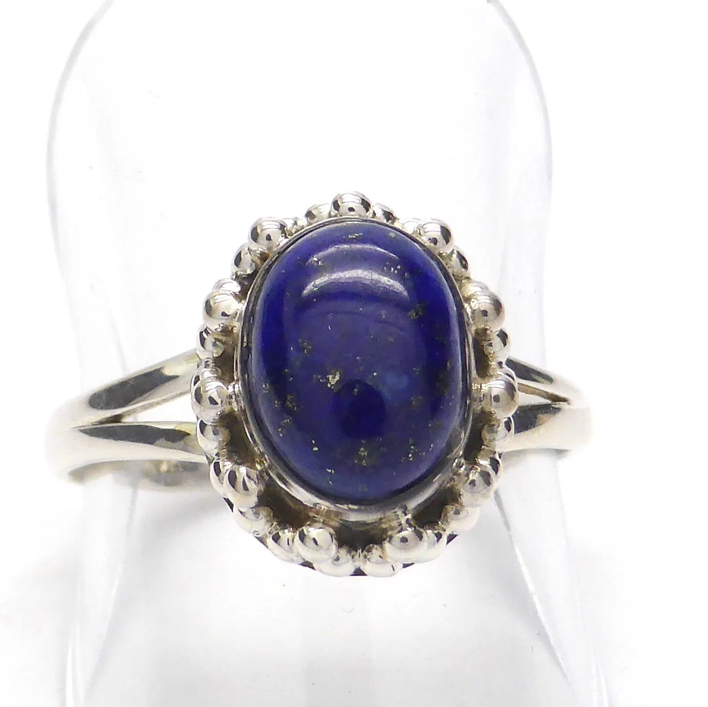 Lapis Lazuli Ring, Cabochon Oval, 925 Silver, ks