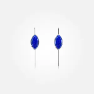 Lapis Lazuli Stone Earrings (Straight)