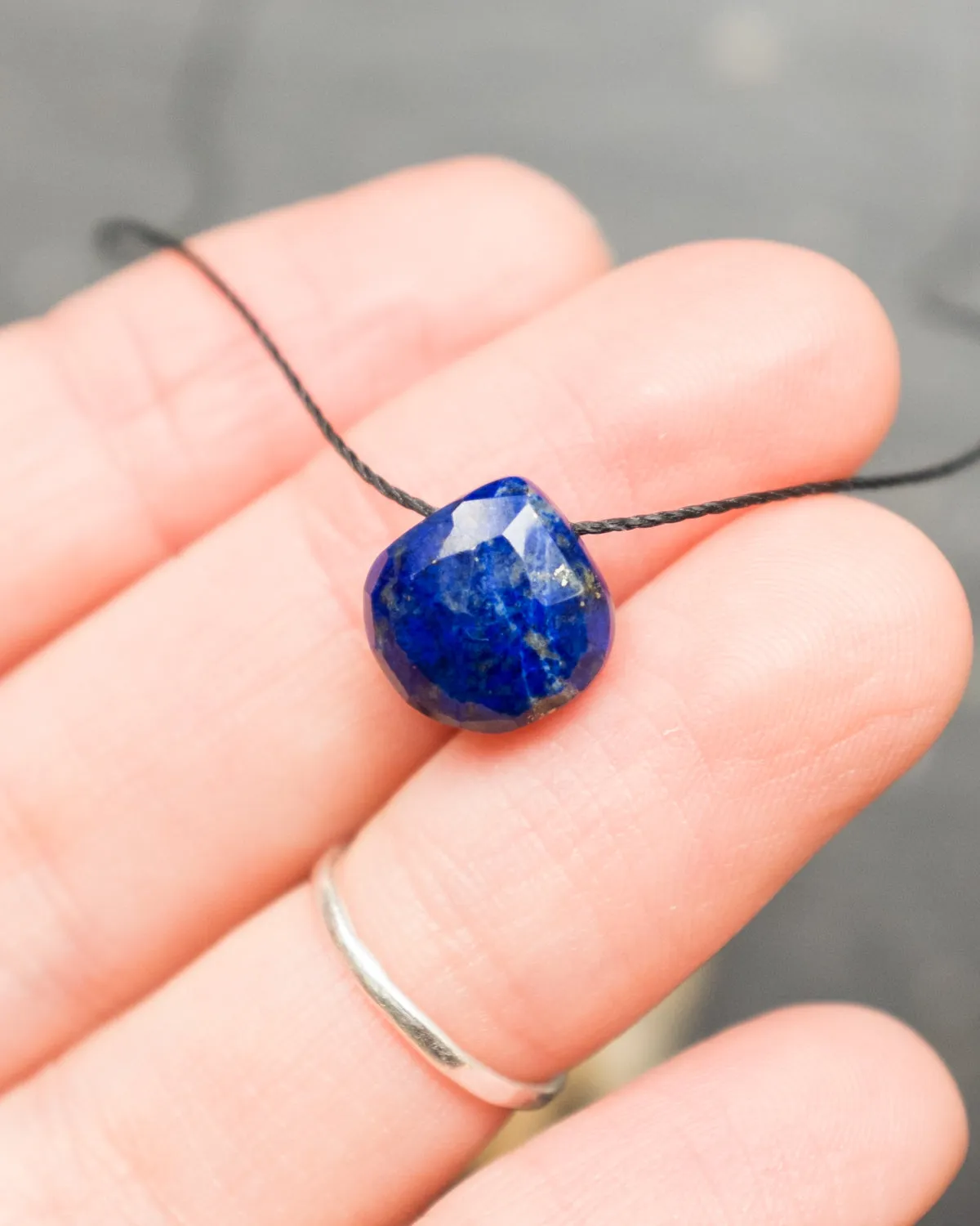 Lapis Lazuli Vegan Silk Necklace