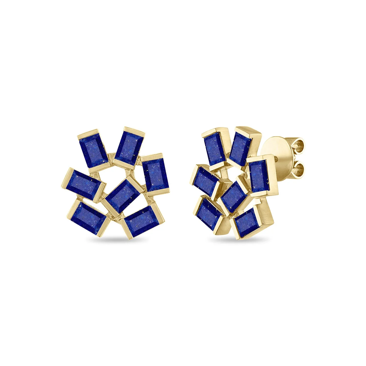 Large Jubilation Studs: Lapis
