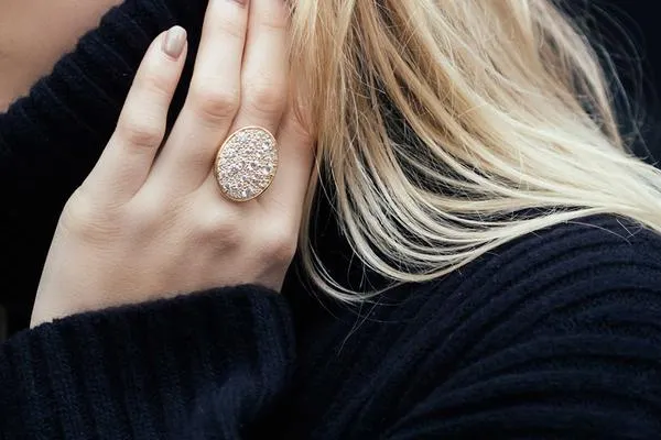 *LAST CHANCE* Yellow Gold Large Oval Dazzling Ring