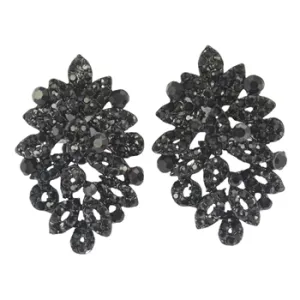 Lecia Earrings - Black (Clip On)