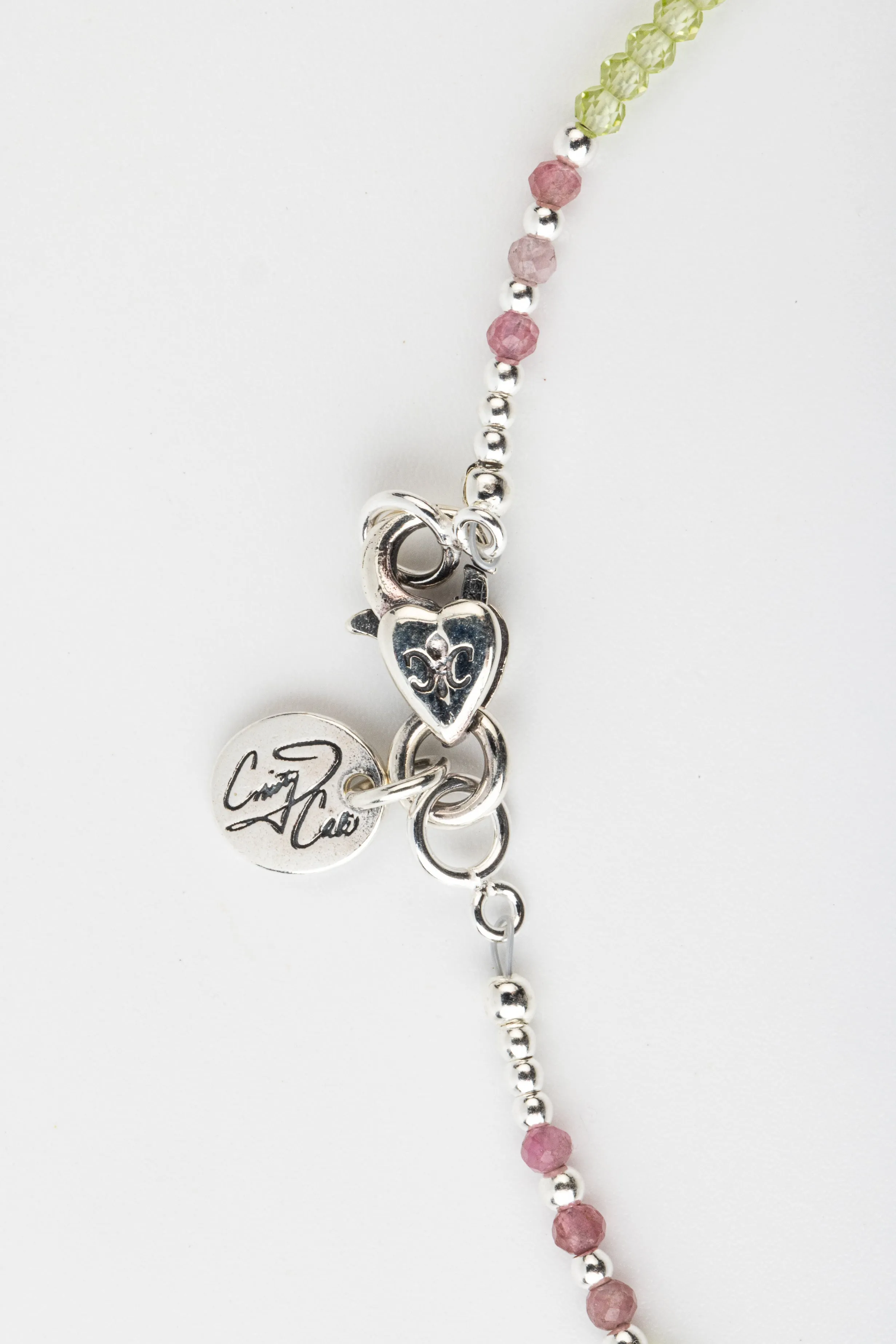 Leo Peridot & Pink Tourmaline Signature Zodiac Necklace