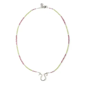 Leo Peridot & Pink Tourmaline Signature Zodiac Necklace