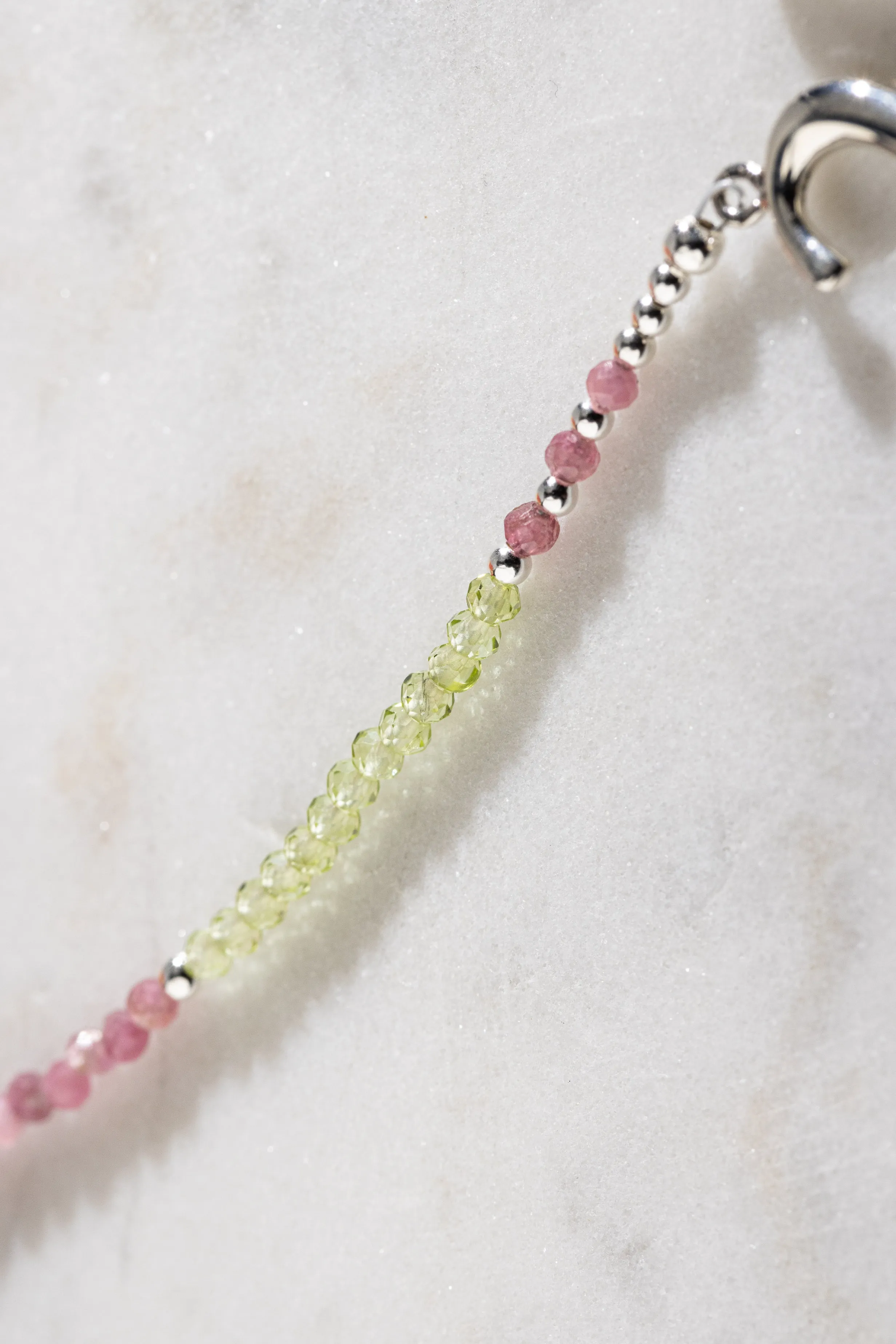 Leo Peridot & Pink Tourmaline Signature Zodiac Necklace