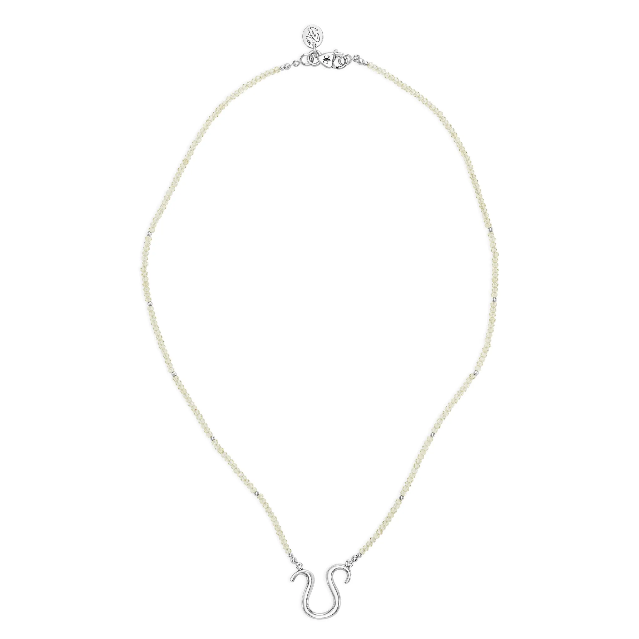 Leo's Peaceful Peridot Zodiac Signature Necklace