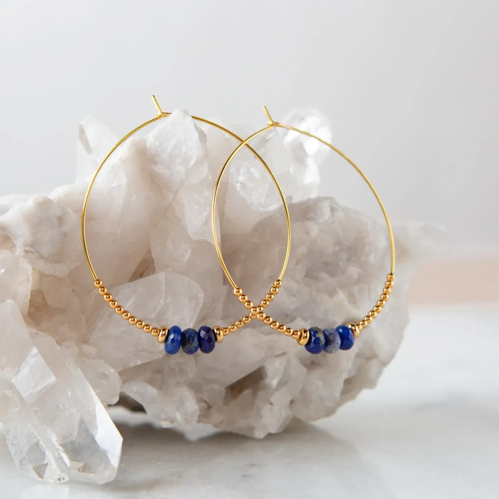 Lily Earrings   Lapis Lazuli