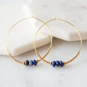 Lily Earrings   Lapis Lazuli