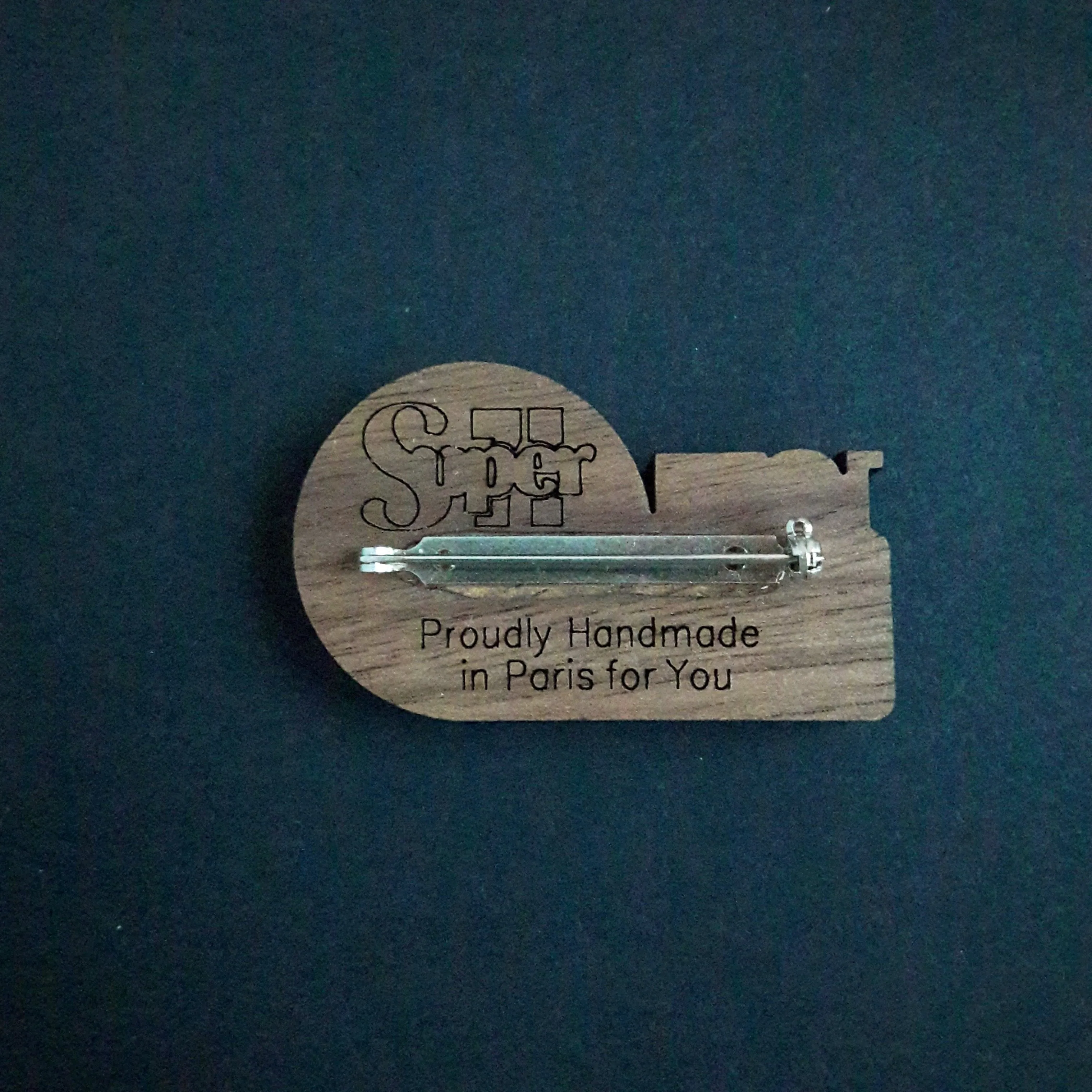 LOOP Acrylic & Ebony Brooch - Limited edition