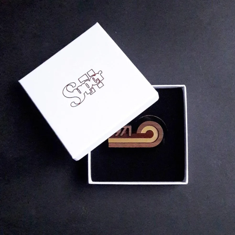 LOOP Acrylic & Ebony Brooch - Limited edition